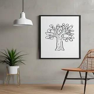 mockup wall art