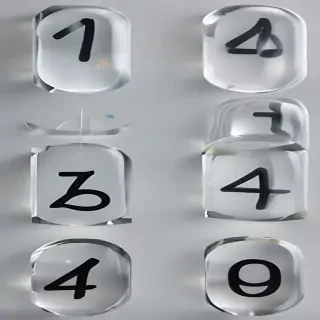 transparent numbers