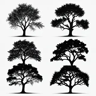 trees silhouette png
