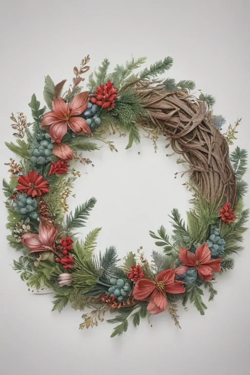 wreath drawing