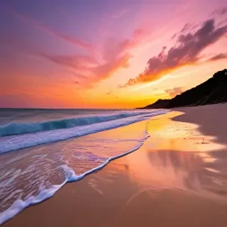 beach background sunset