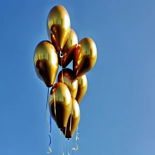 golden balloons