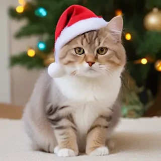 pictures of cats for christmas