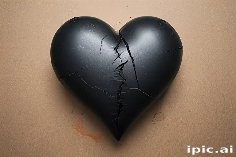 broken black heart