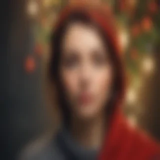 christmas background portrait