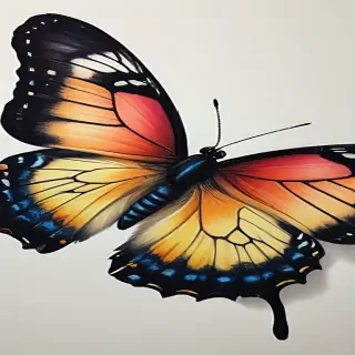 butterfly drawling