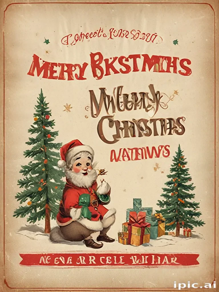 vintage merry christmas