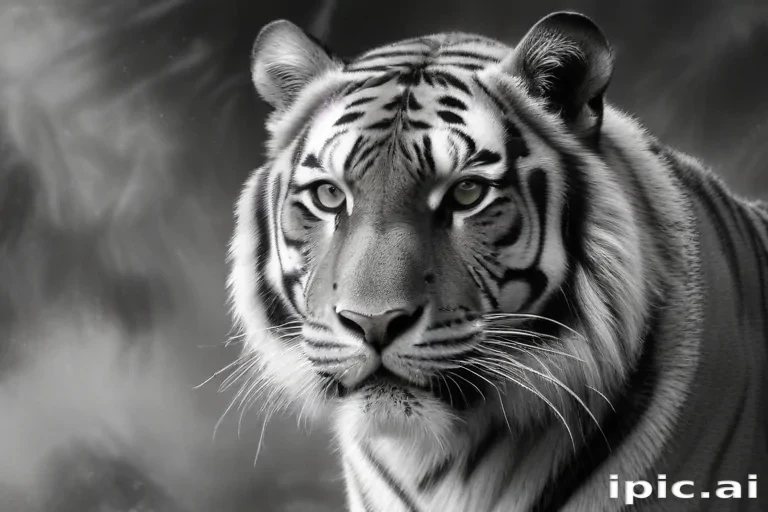tiger clipart black and white