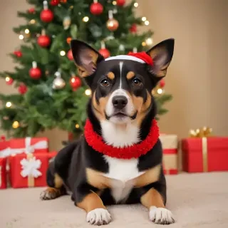 pictures of dogs christmas