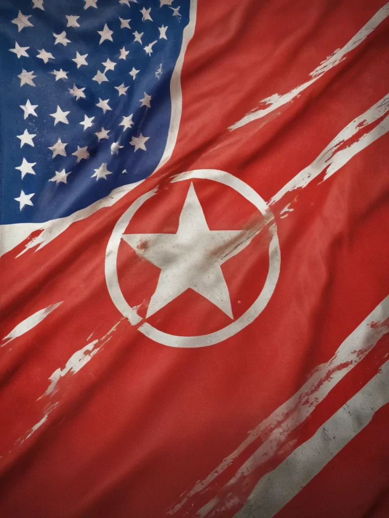 north korea flag
