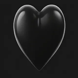 black heart transparent
