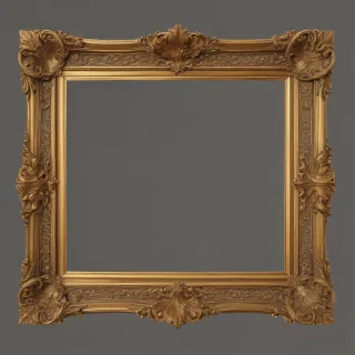 rectangle golden frame png
