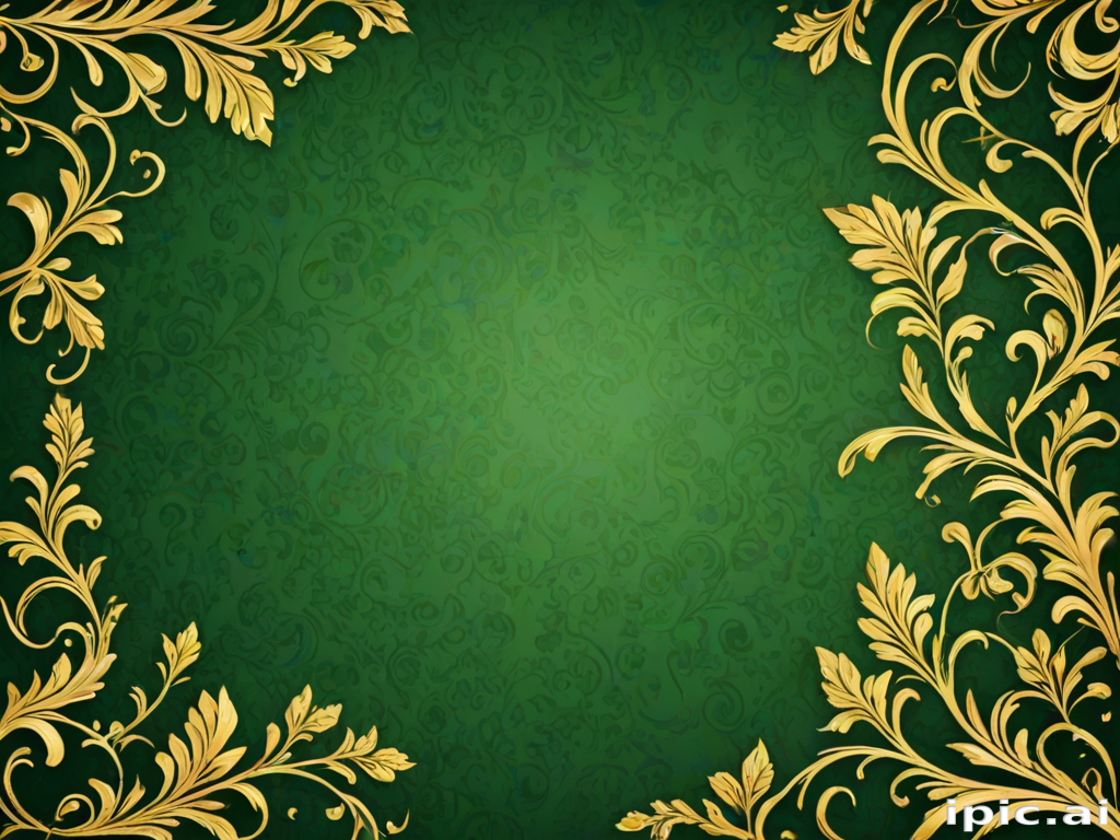 gold and green background