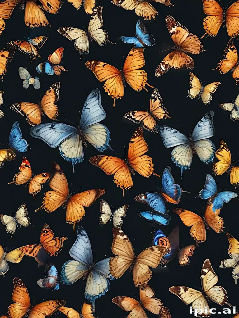 butterflies transparent background