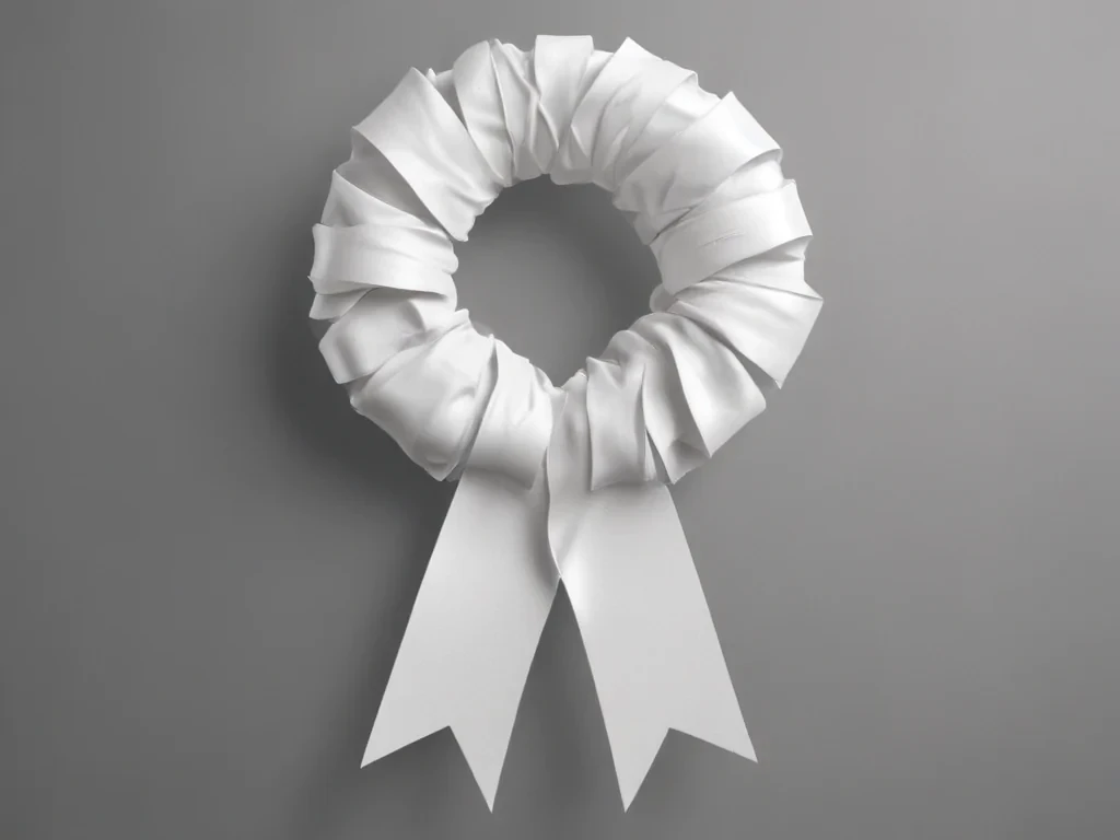 white ribbon png