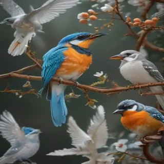 birds transparent