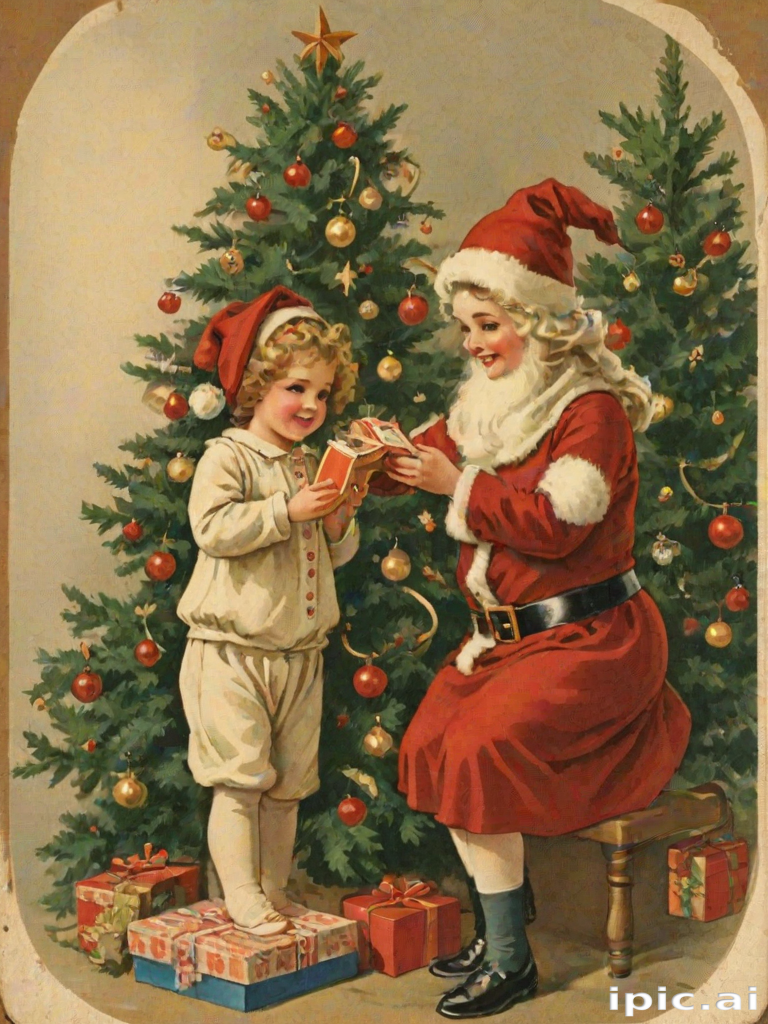 merry christmas vintage images