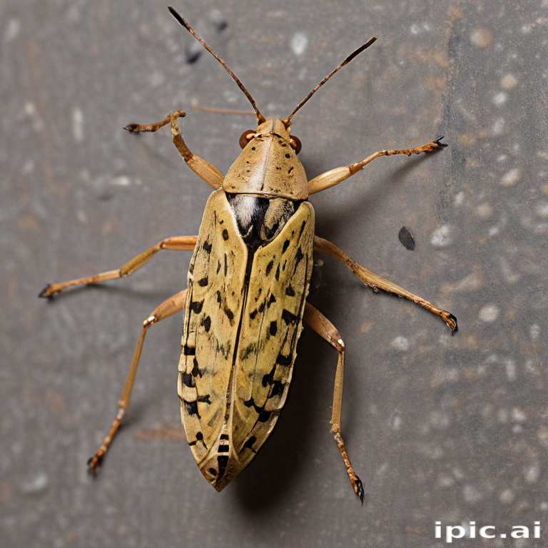 Unique Shape Insects Close-Up View of a Unique Insect with Distinctive Patterns and Colors