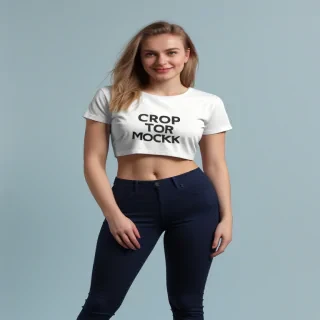 crop top shirt mockup