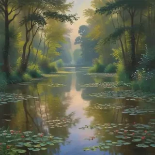 monet painting wallpaper