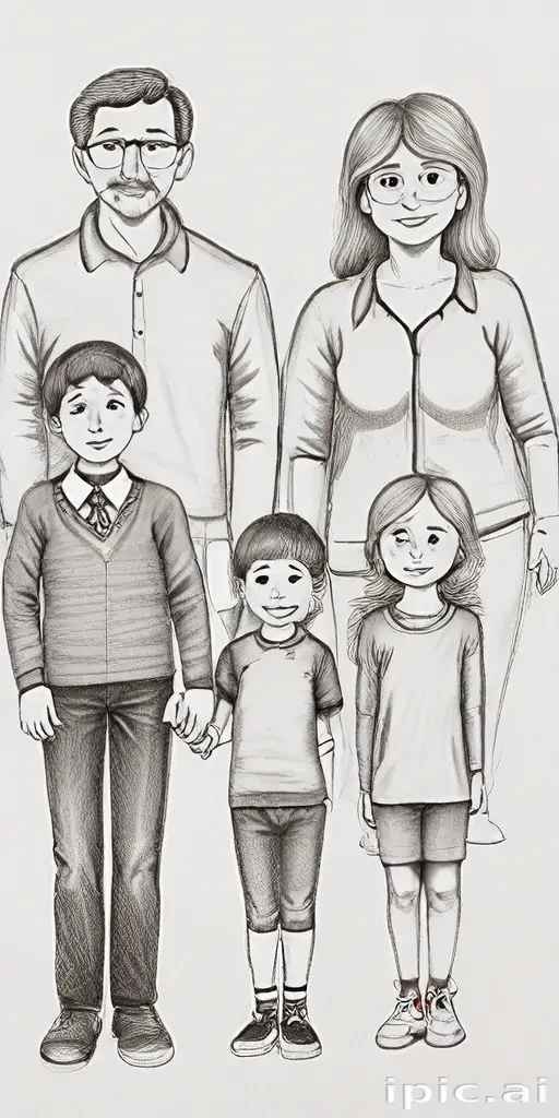 drawings of family