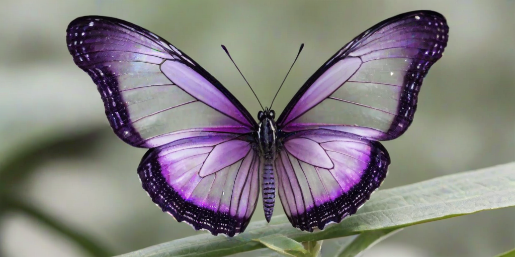 transparent purple butterfly