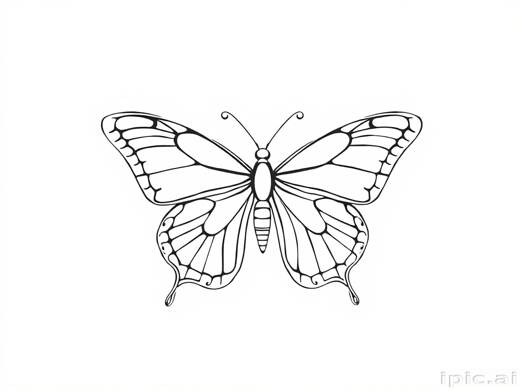butterfly drawing outline
