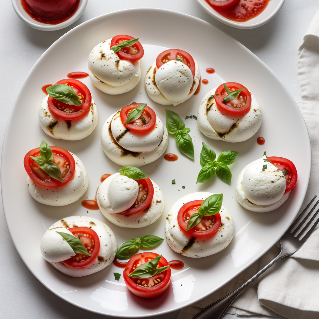 tomato caprese with fresh burrata