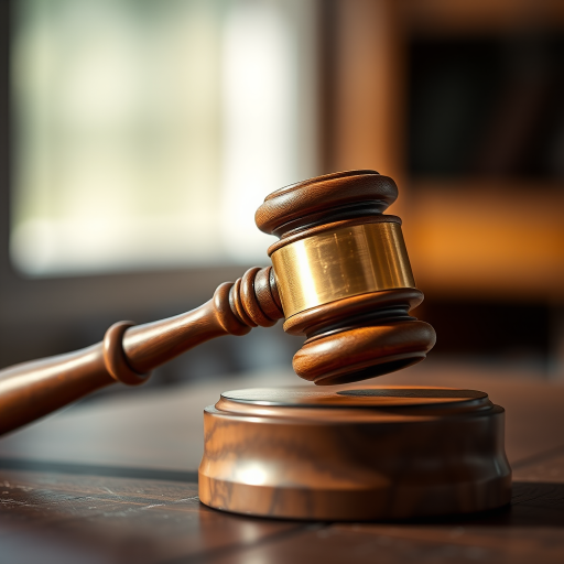 Create a high-resolution image of a gavel, focusing on a clear and detailed representation with a shallow depth of field, using a 50mm lens, f/2.8 aperture, ISO 100, in natural lighting, shot with a DSLR camera from a slightly elevated angle to enhance clarity and texture.