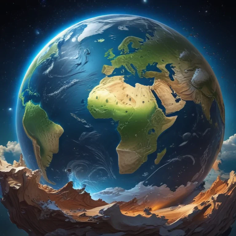 cartoon picture of the planet earth