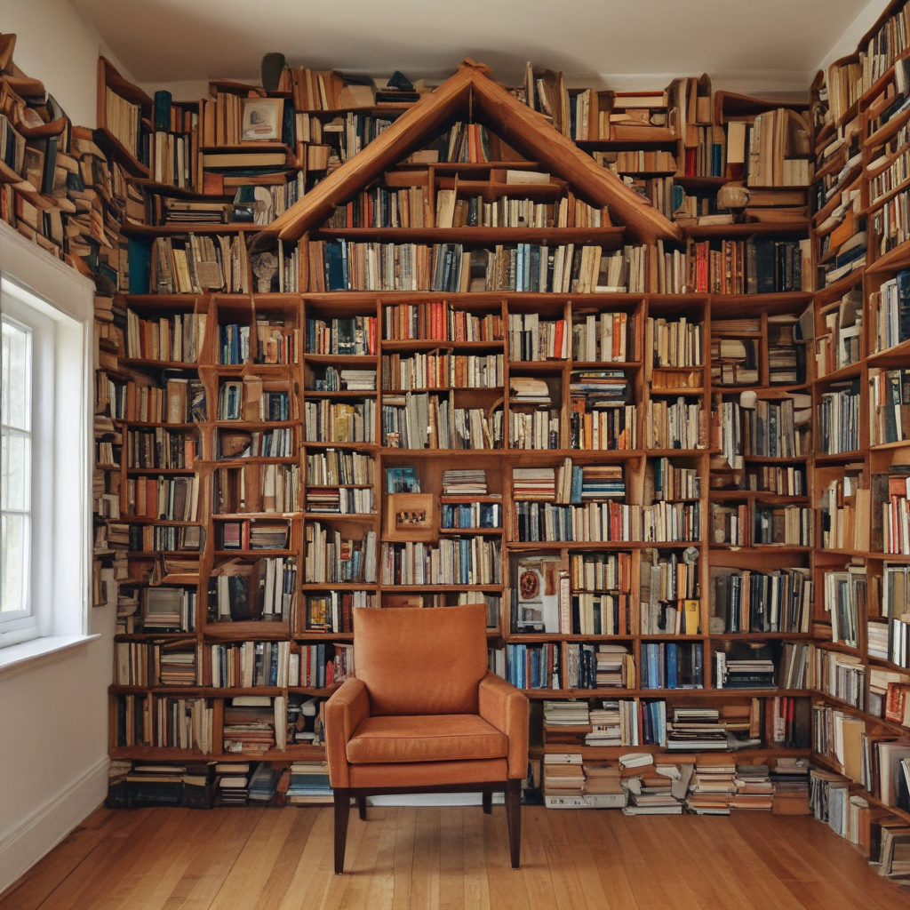 a house made out of books