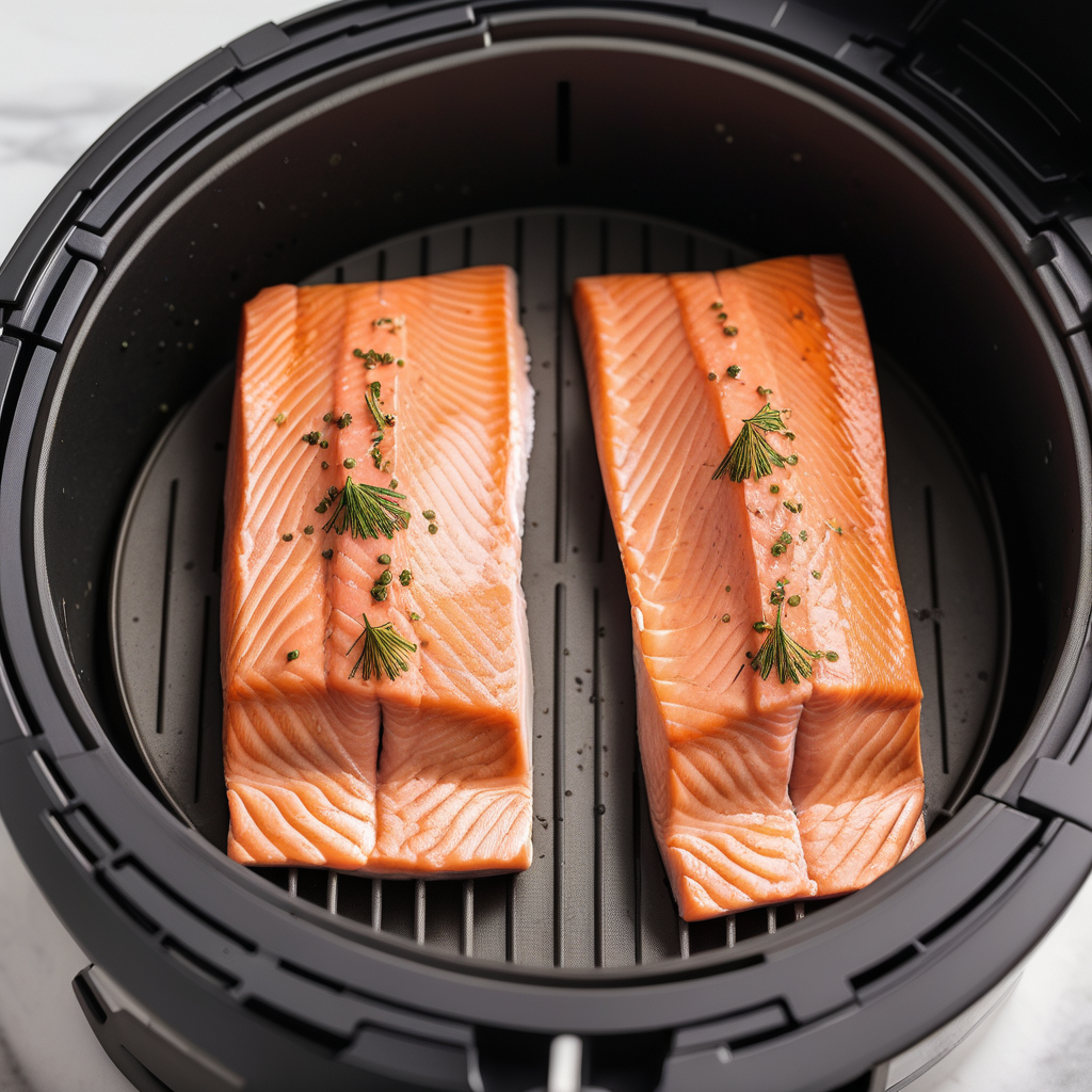 how long to cook frozen salmon in air fryer