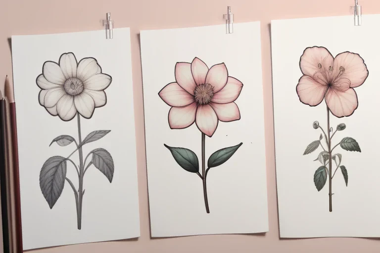 aesthetic flower drawings