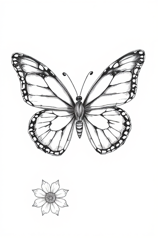 drawing of a butterfly