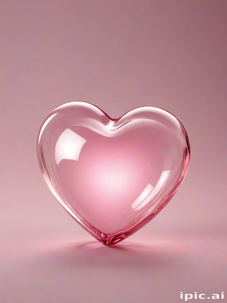 transparent pink heart