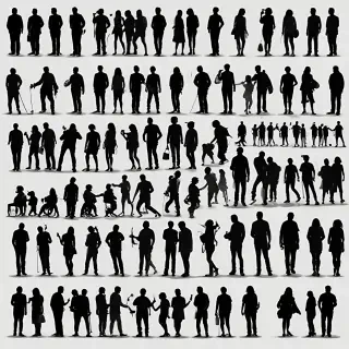 people silhouettes