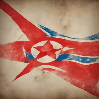 north korea flag