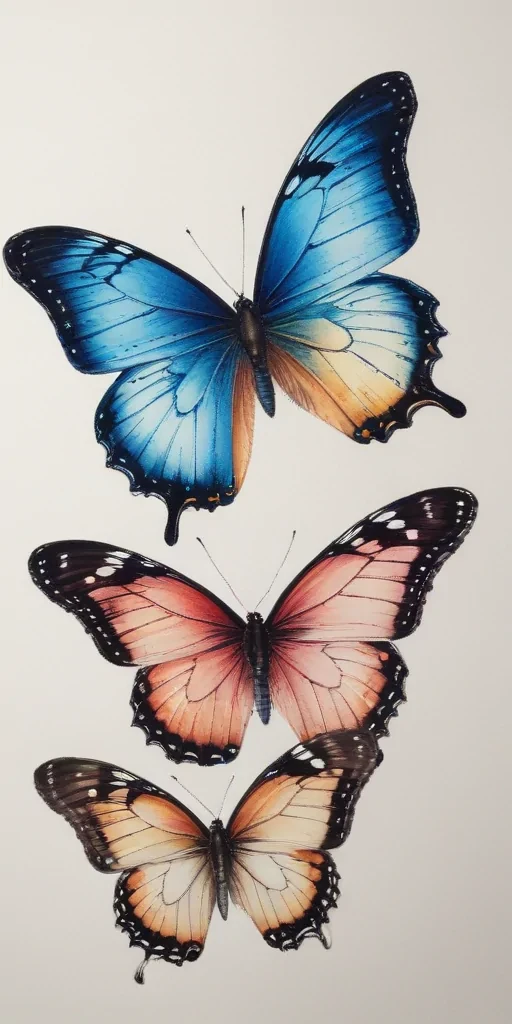 drawing butterflies