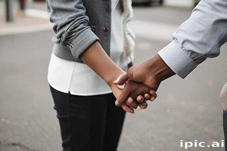 black couple holding hands