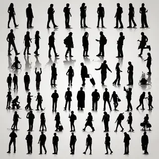 people silhouettes