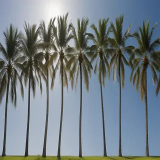 transparent palm trees