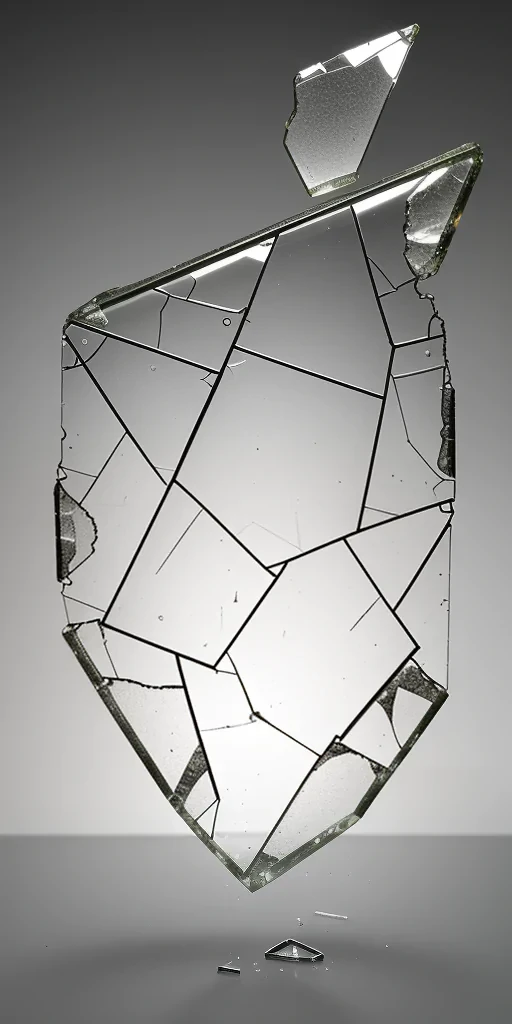 broken glass transparent