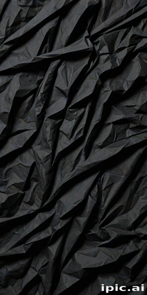 crinkled black paper