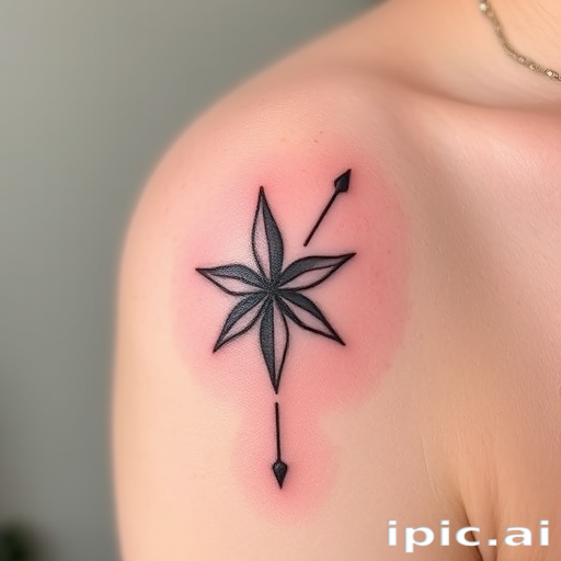Stick and poke tattoo called "Raw Authenticity" showcasing hand-poked designs with a deliberately imperfect and organic aesthetic using simple lines and minimal shading