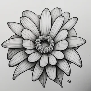flower drawing color