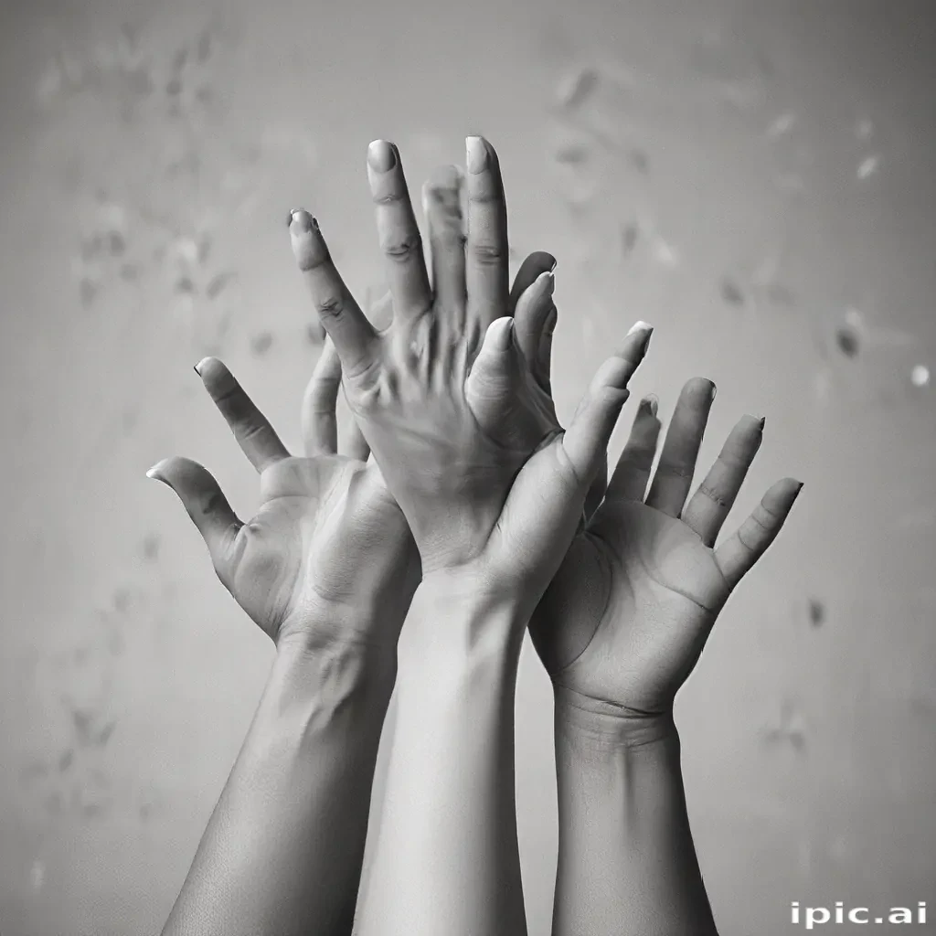 hands reaching