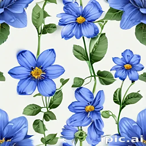 blue flowers transparent