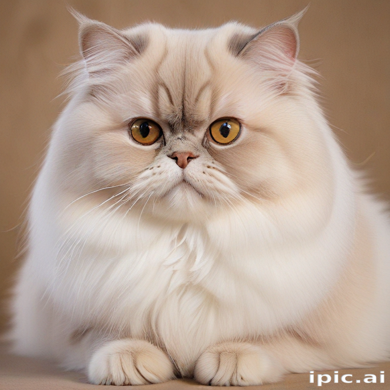 Adorable Fluffy Cat with Striking Eyes Posing Elegantly for the Camera