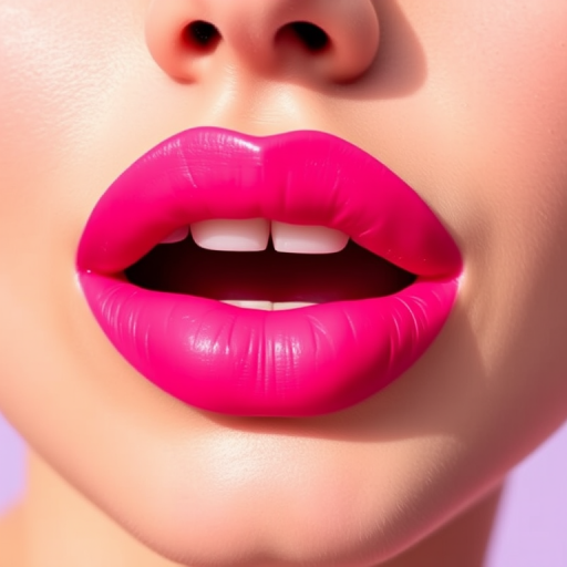 Playful "Bubblegum Pop" creamy matte lip color in vibrant pink, infused with fruity scent and long-wearing pigments, fun and youthful appearance