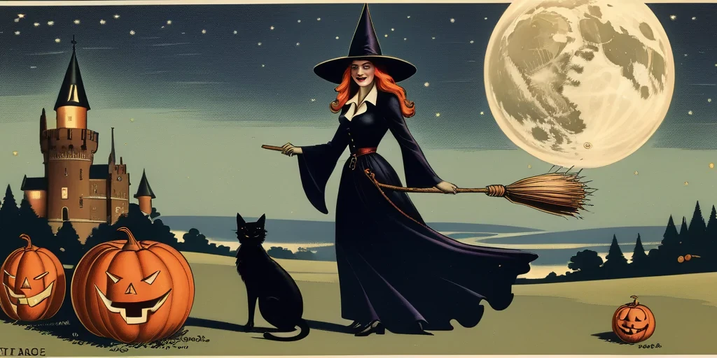 vintage witch art